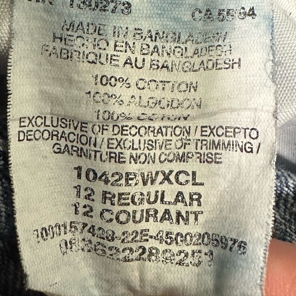 Wrangler Denim Jeans. Boys Size 12 Regular - Picture 5 of 6